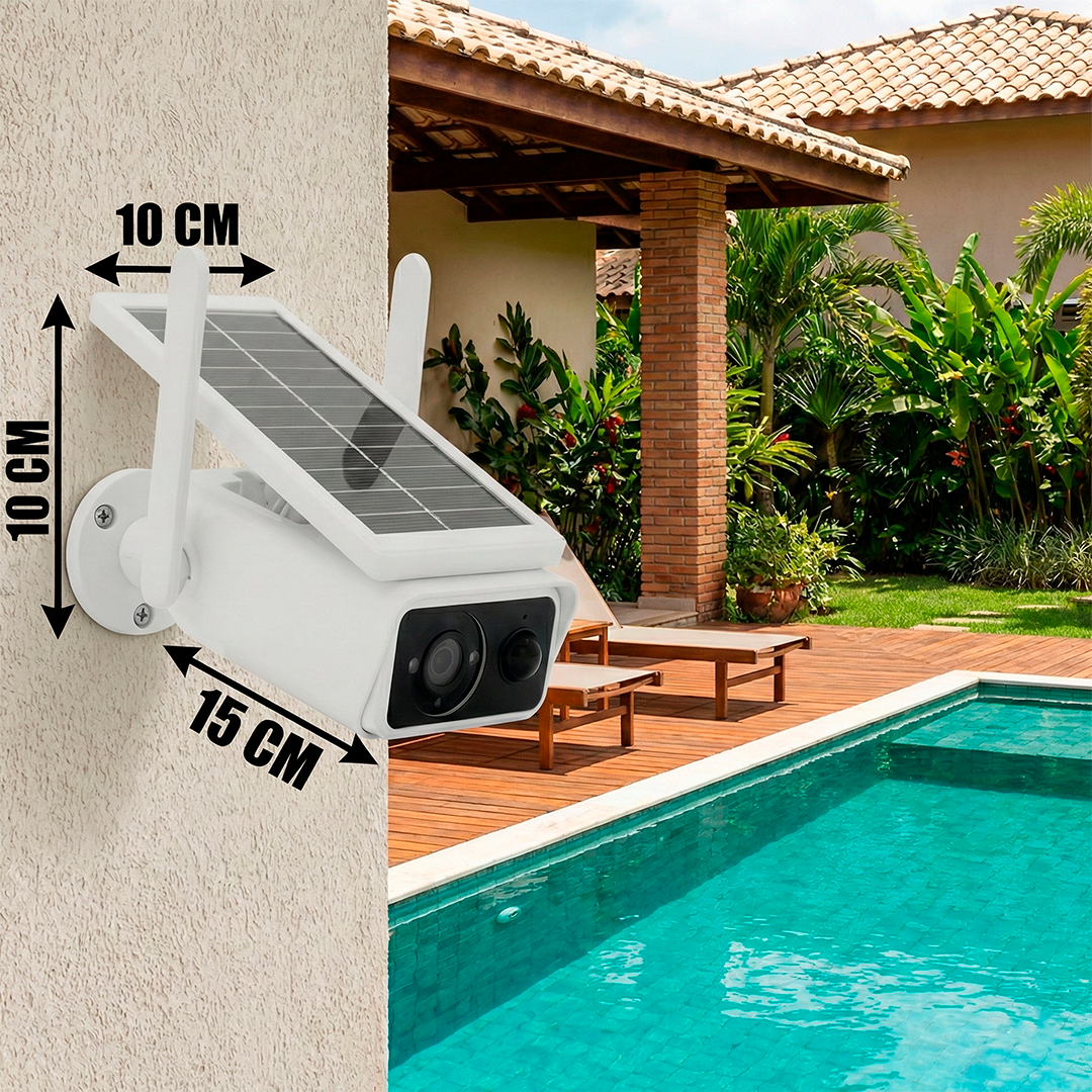 Câmera de Segurança Energia Solar WiFi Full HD IP66