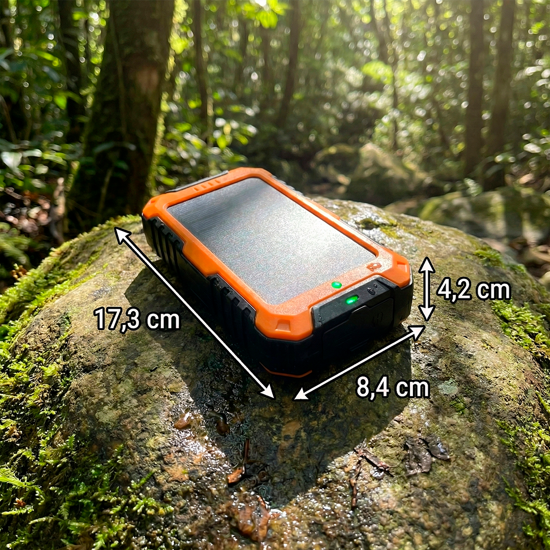 Banco de Energia Solar de 40000mAh com 4 Cabos e Manivela