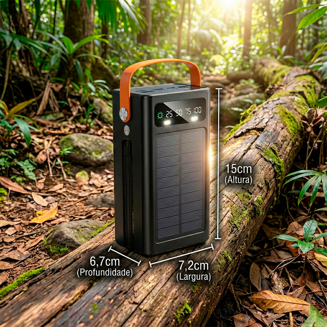 Carregador Portátil Solar Banco de Energia