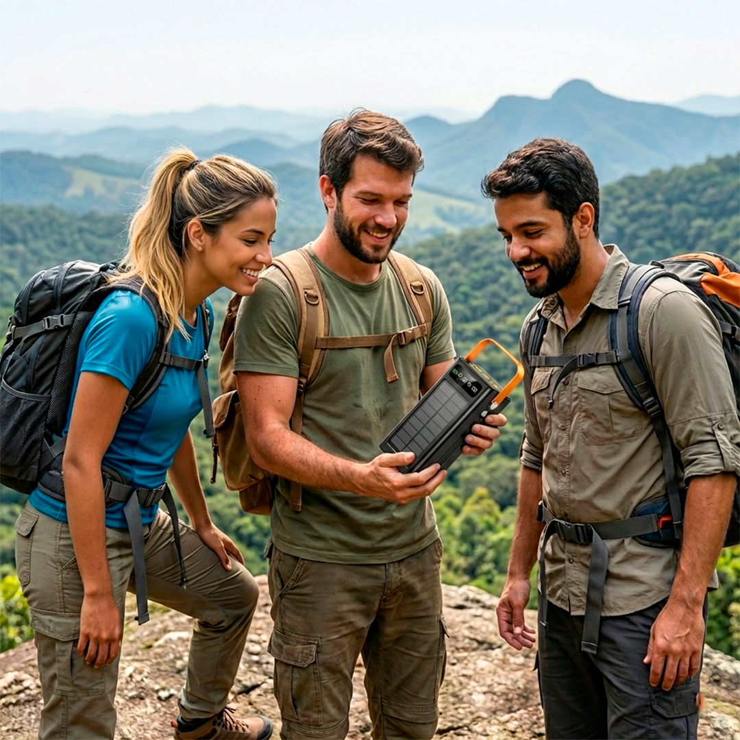 Carregador Portátil Solar Banco de Energia