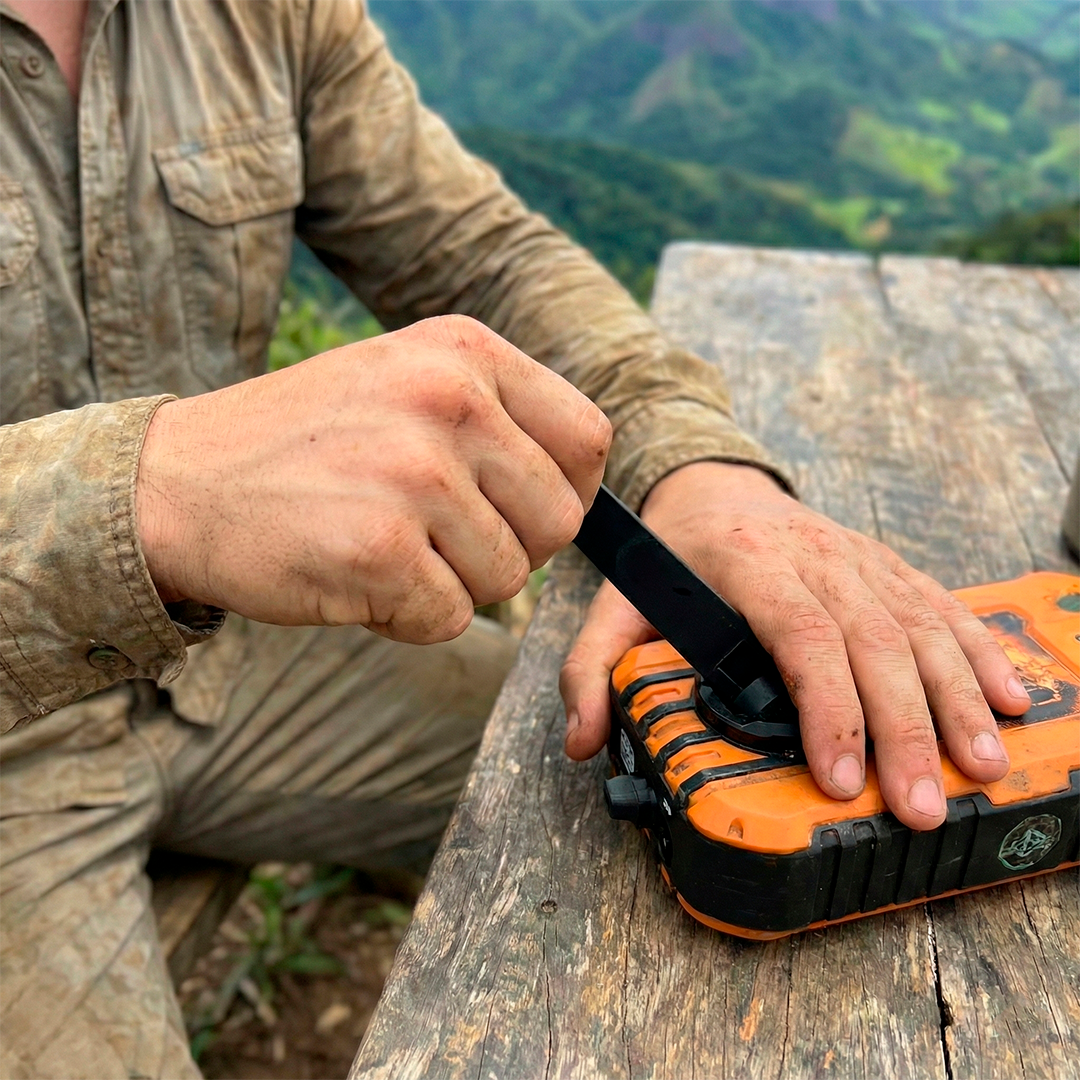 Banco de Energia Solar de 40000mAh com 4 Cabos e Manivela