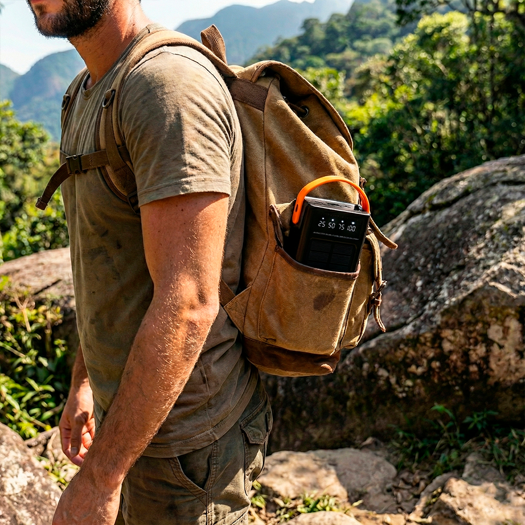 Carregador Portátil Solar Banco de Energia